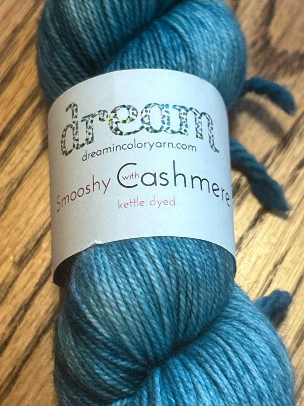 Dream in Color Smooshy Cashmere Yarn Bermuda Teal Fingering Tonal Knitting NWT